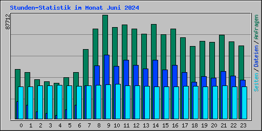 Stunden-Statistik im Monat Juni 2024