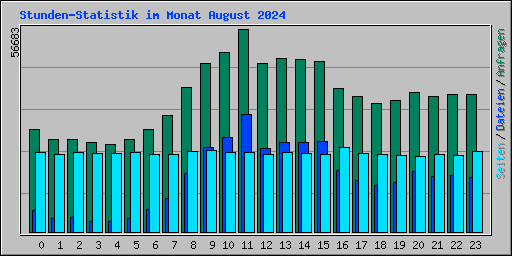 Stunden-Statistik im Monat August 2024